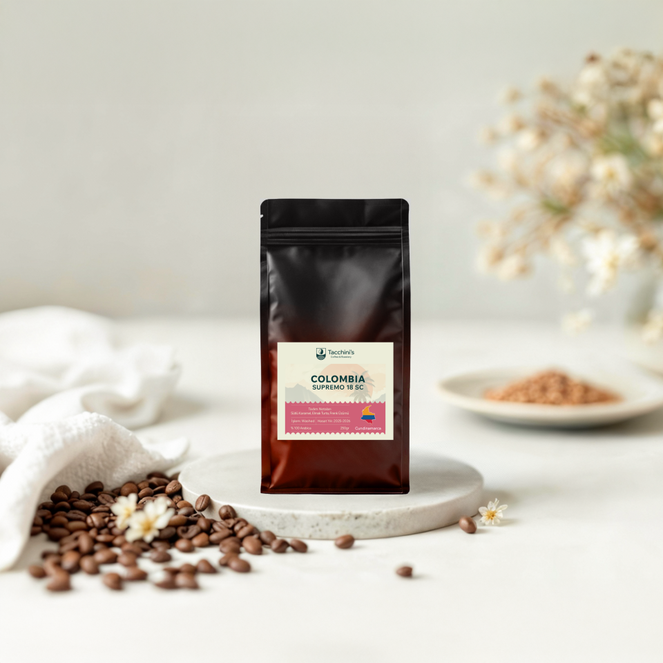 Tacchinis Coffee Colombia Supremo Espresso Çekirdek Kahve